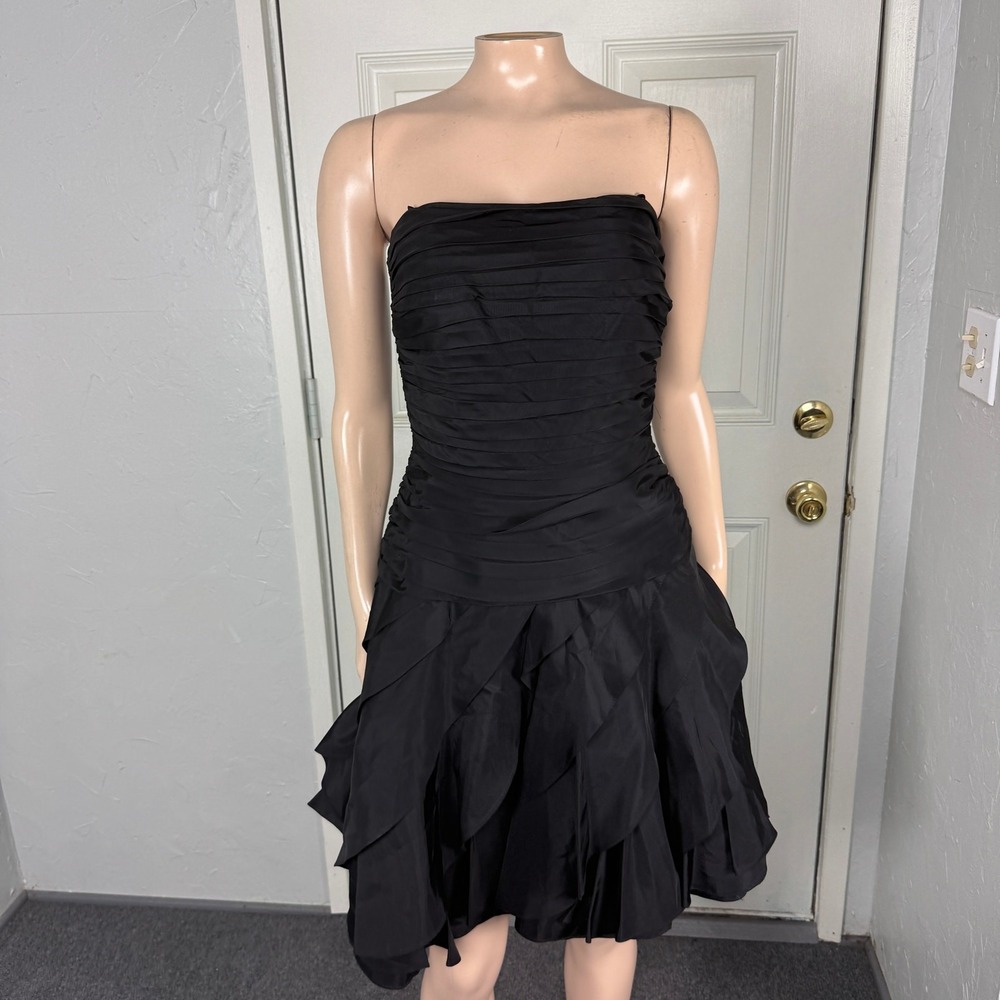 Vintage 90s Tadashi Women's Dress 6 Party Prom Strapless Evening Acetate Y3-24